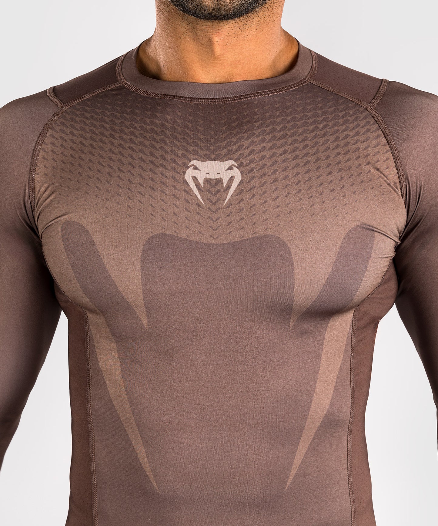 Venum No Gi Rashguards - Chocolate Brown