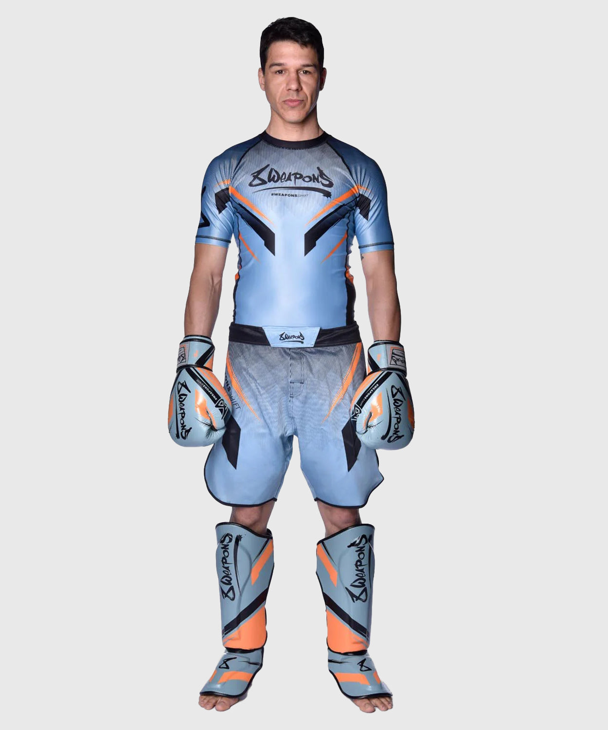 8 Weapons Shift Fight Shorts - Blue/Black/Orange