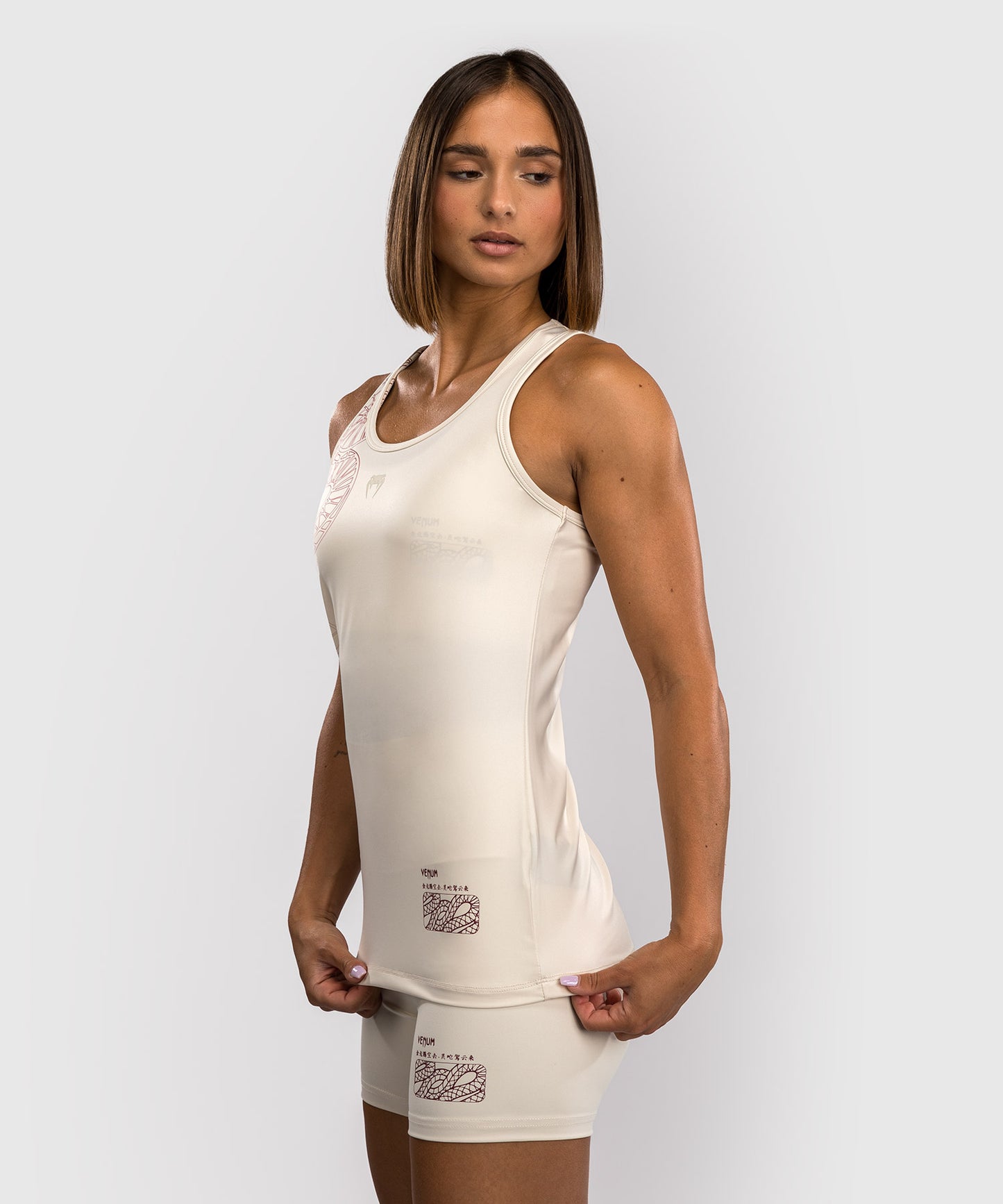 Venum Serpenti Damen Tank Top – Elfenbein/Burgunder