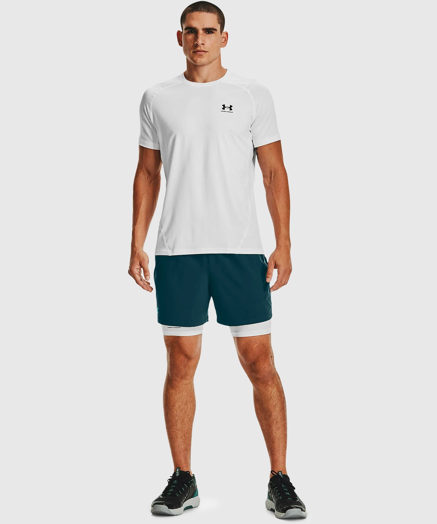 Short De Compression Under Armour Heatgear® - Blanc