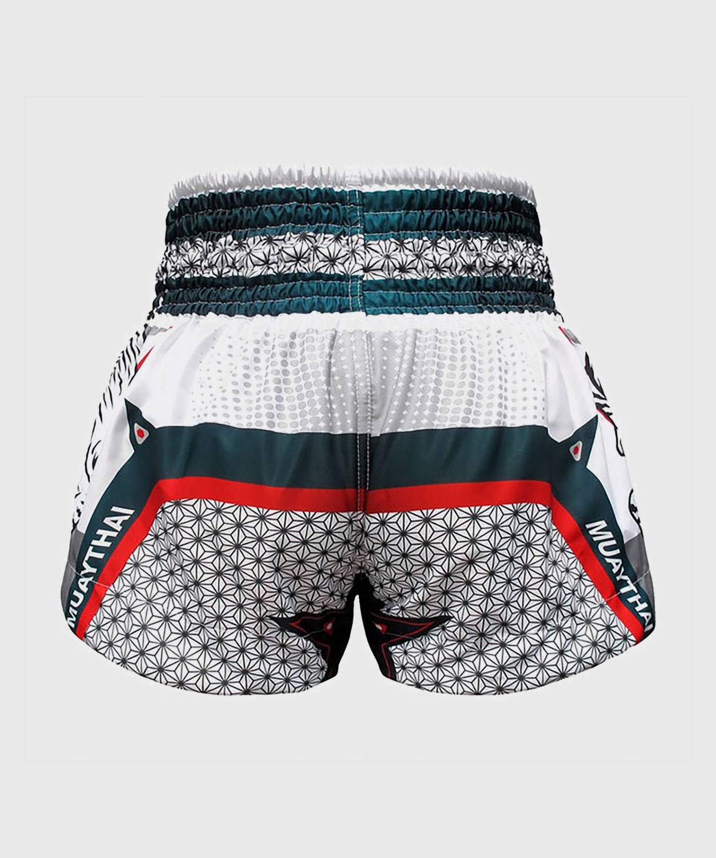 Tuff White Tiger Muay Thai Shorts - Weiß