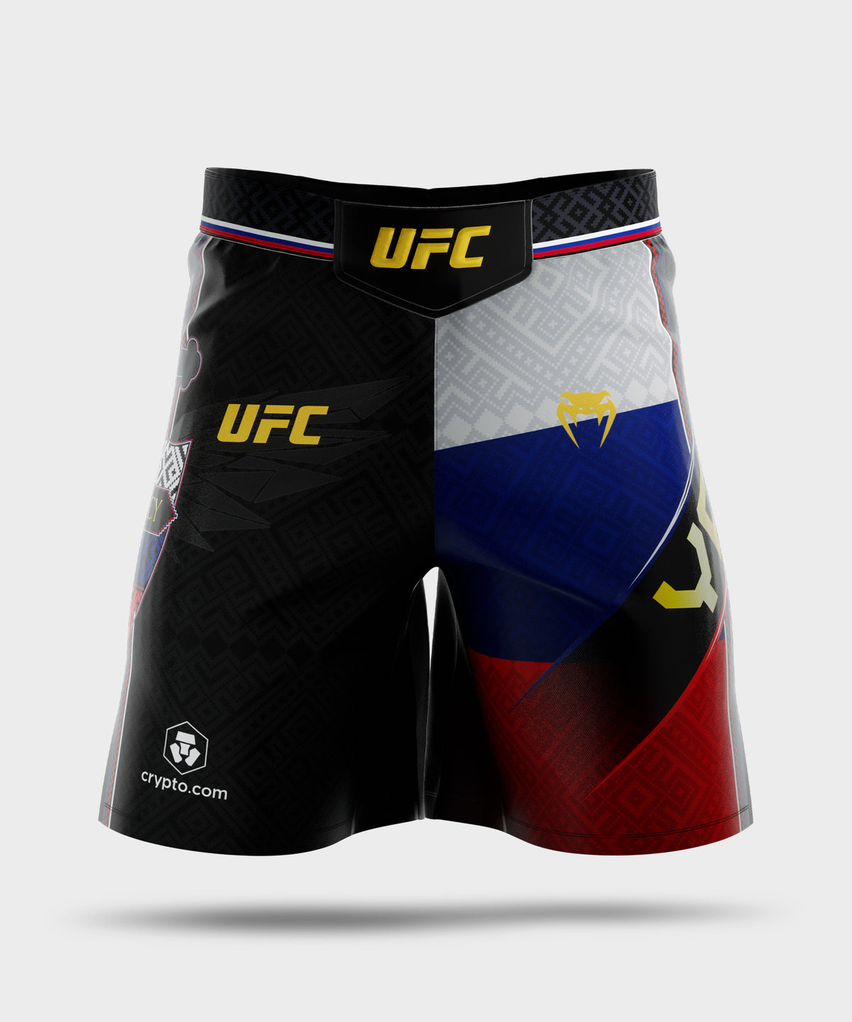Venum UFC Unrivaled by Venum Petr Yan Men's Long Fit Fight Shorts – Black