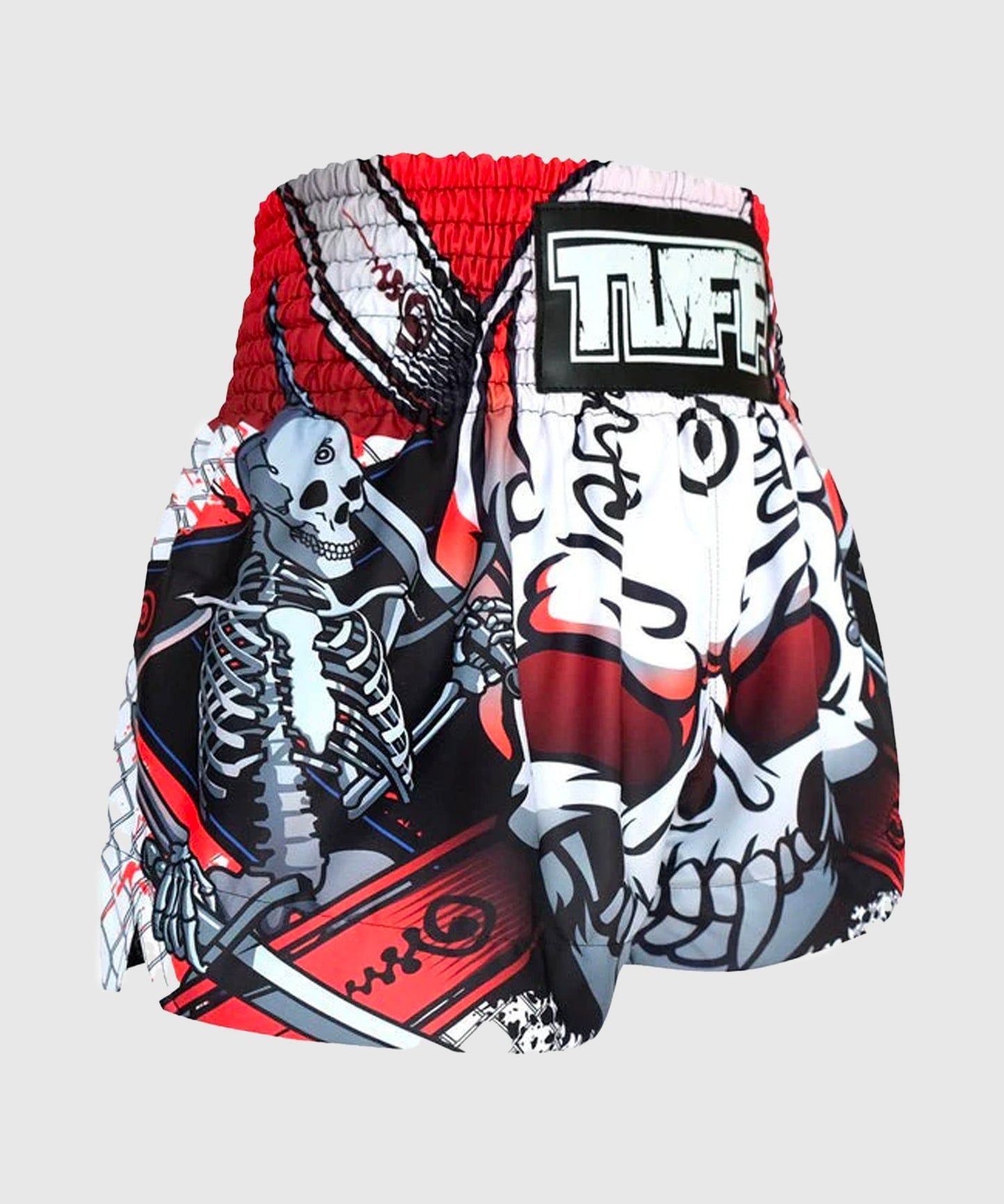 Tuff Devil Skull Muay Thai Shorts - White