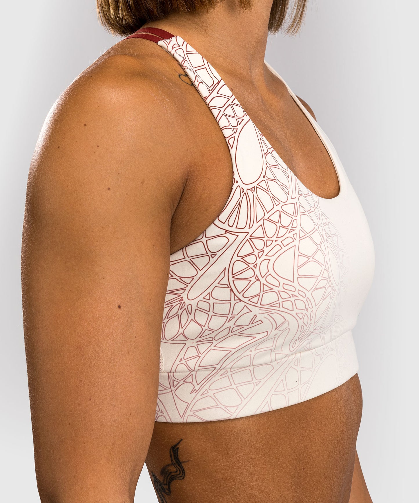 Venum Serpenti Women’s Sports Bra - Ivory/Burgundy