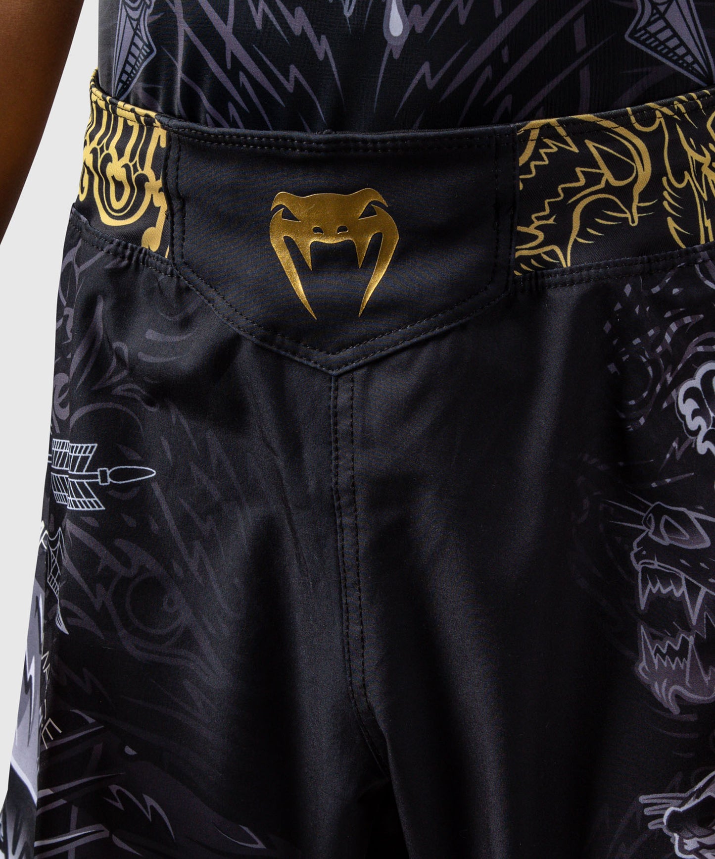 Venum Wolf Atak Short de Combate Para Niños – Negro/Gris