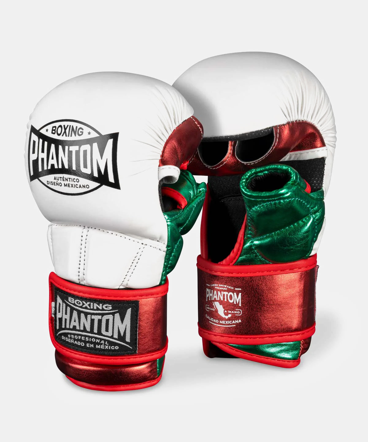 Phantom Athletics Mexico Guantes de Sparring MMA - Blanco/Verde/Rojo