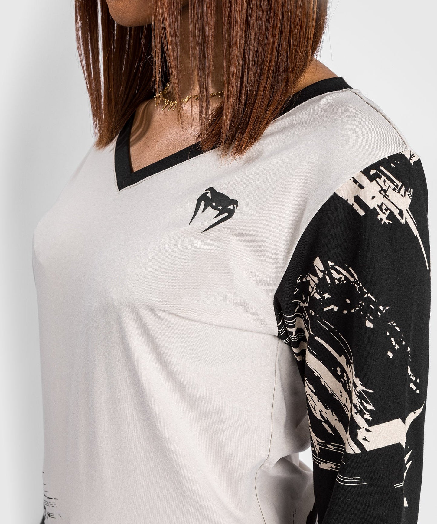 T-Shirt UFC Venum Authentic Fight Week 2.0 - For Women - Long Sleeve - Sand/Black