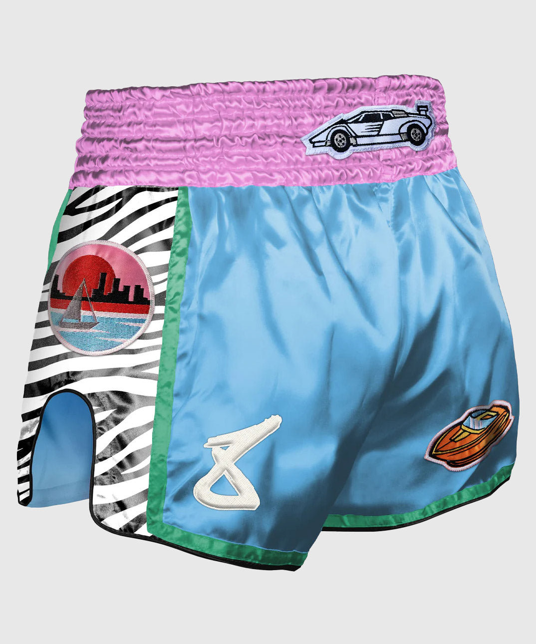 8 Weapons Miami Thai Shorts de Muay Thai – Azul