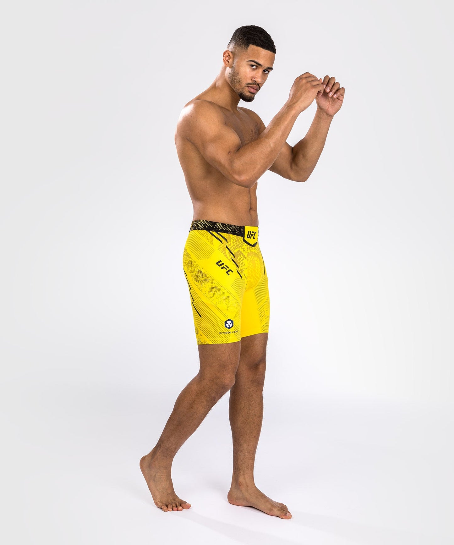 UFC Men's Compression Short Adrenaline by Venum Authentic Fight Night - Yellow