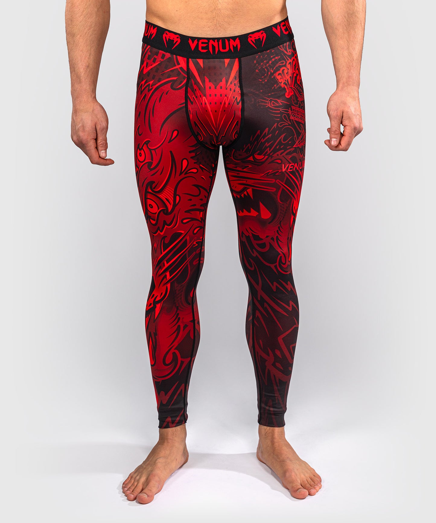 Venum Wolf Atak Spats – Negro/Rojo
