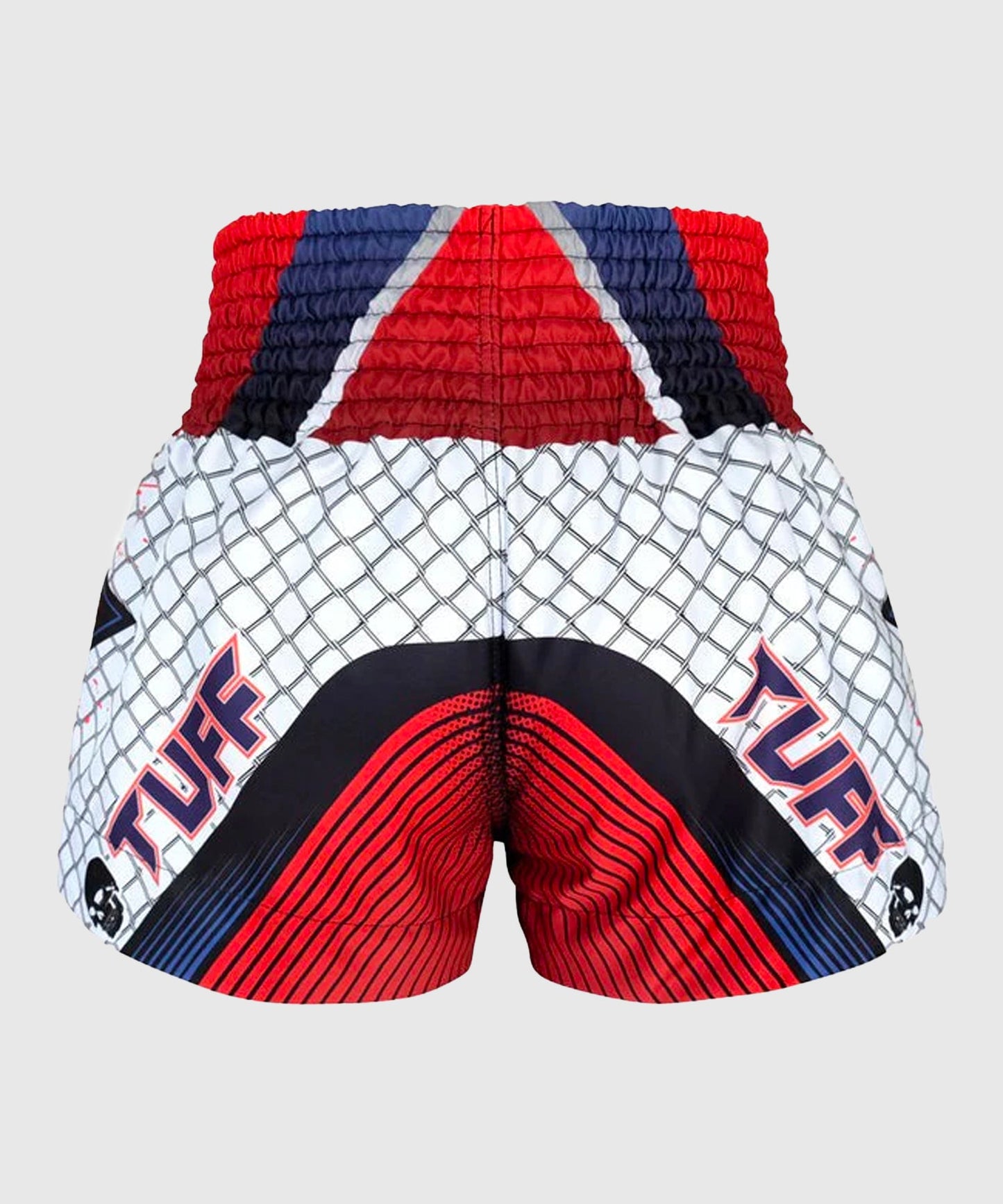 Tuff Devil Skull Muay Thai Shorts - White