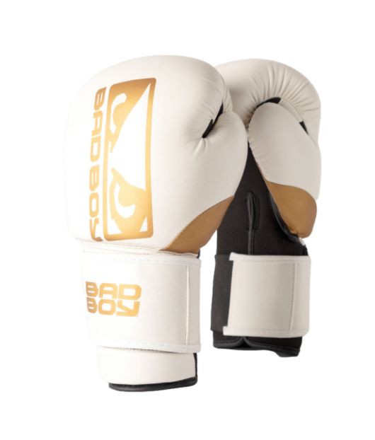 Gants de Boxe Zeus Bad Boy - Blanc/Or