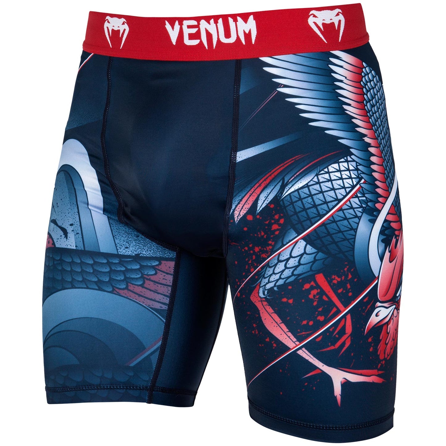 Short de compression Venum Rooster - Bleu Marine/Orange