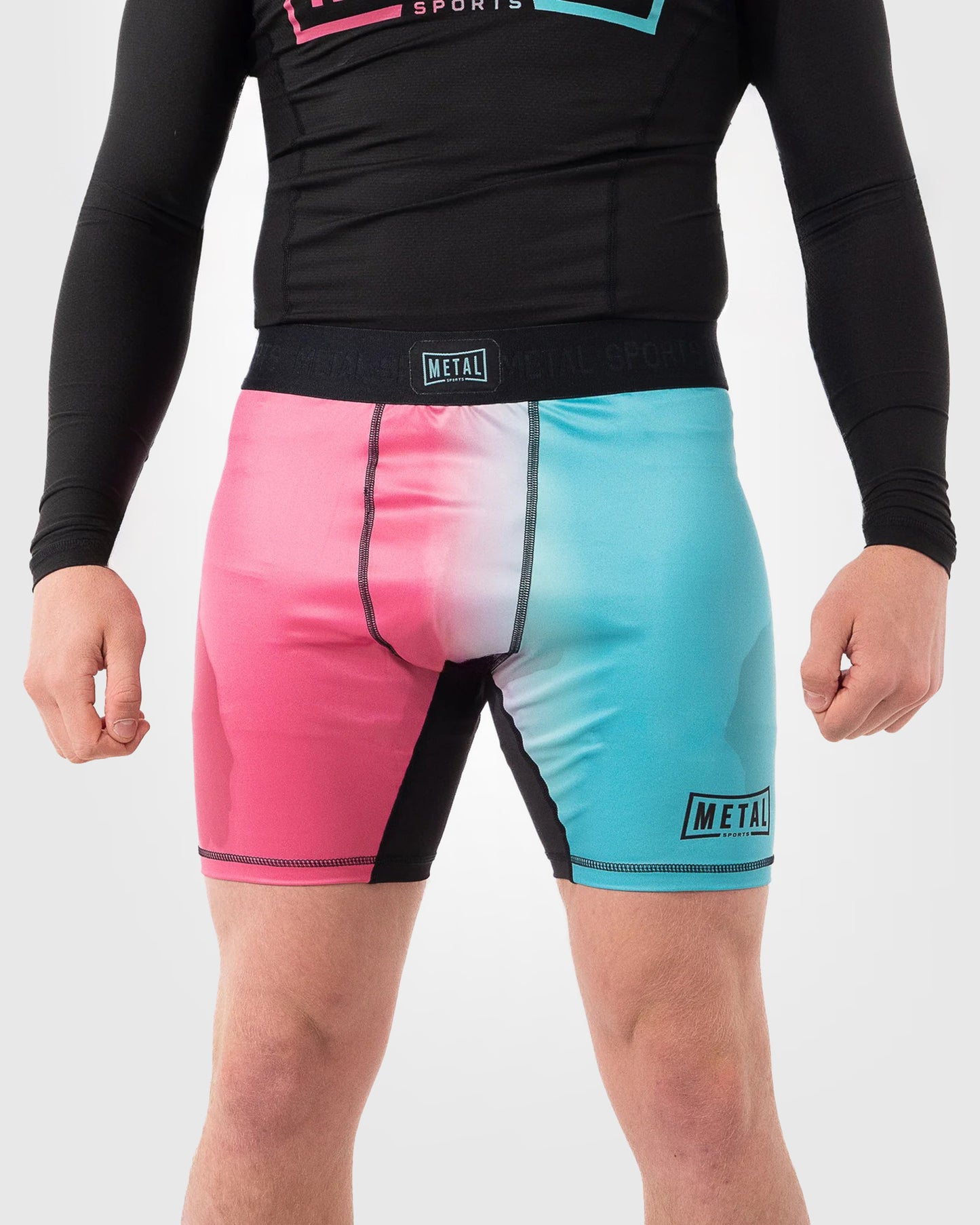 Metal Boxe Miami Kompressionsshorts - Rosa/Blau