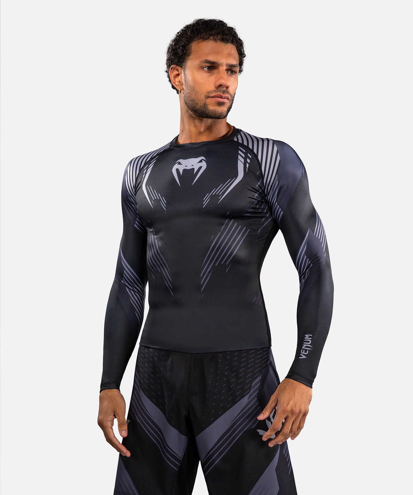 Venum No-Gi 6.0 Langarm Rashguard - Schwarz/Grau
