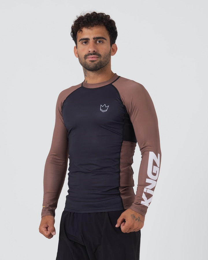 Rashguard À Manches Longues Kingz Ranked Performance V2 - Marron