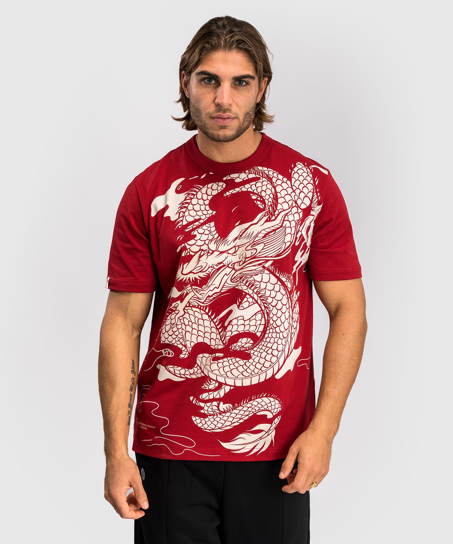 T-shirt Venum Dragon’s Flight - Rouge Cerise/Blanc crème