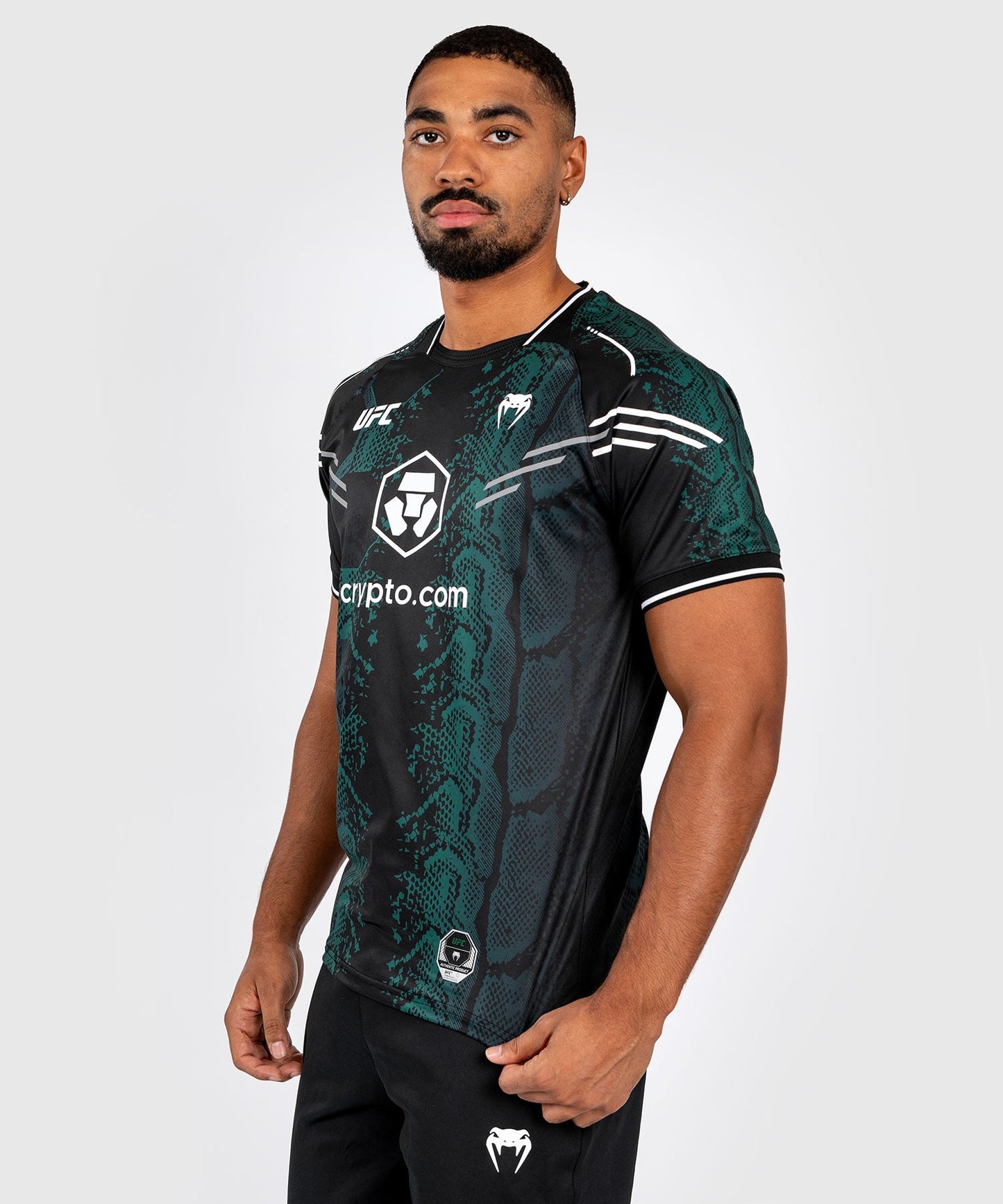 T-shirt Technique pour Hommes UFC Adrenaline by Venum Authentic Fight Night - Emerald Edition - Vert/Noir