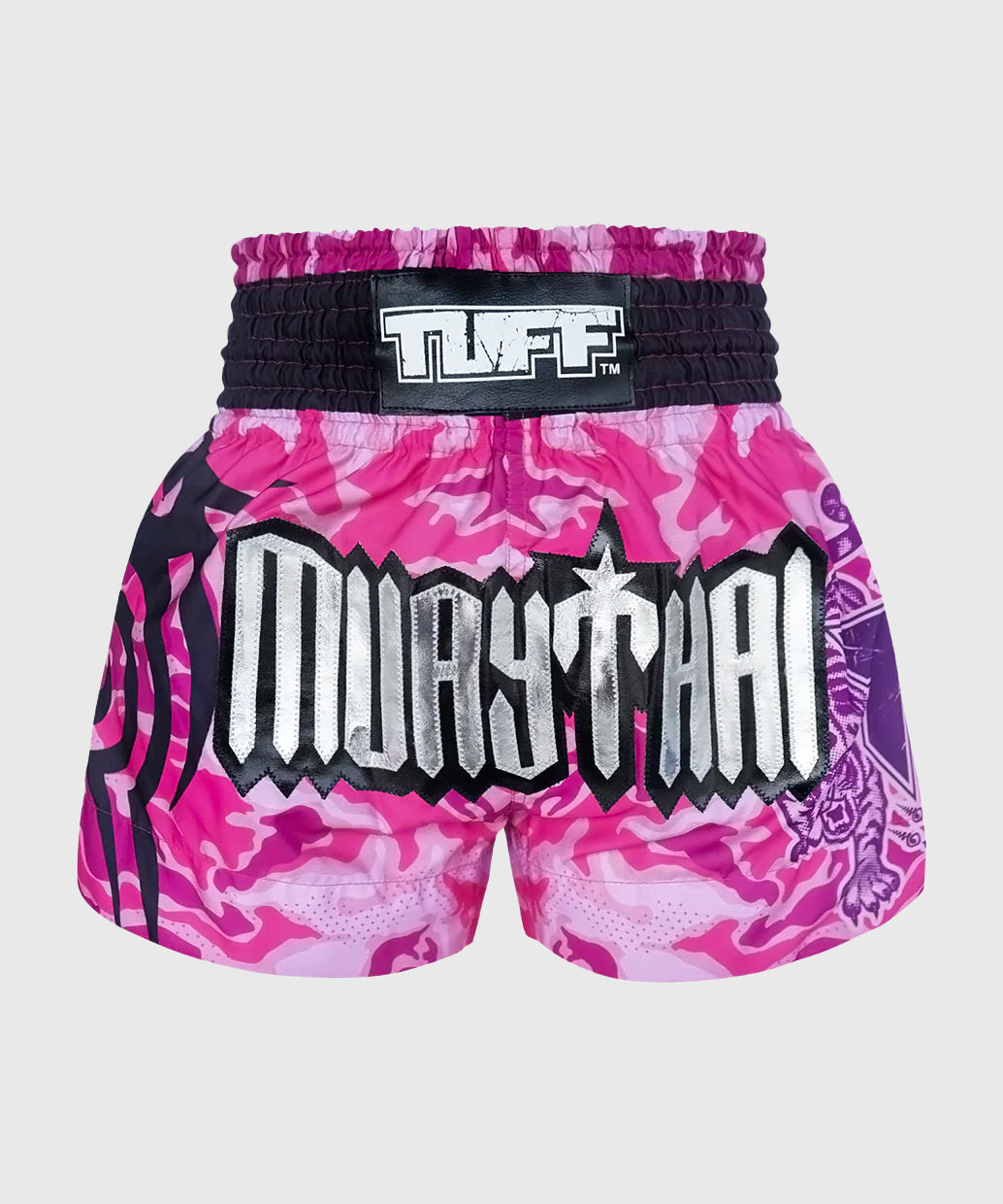 Short Muay Thai Tuff "Pink Military Camouflage" - Rose/Noir