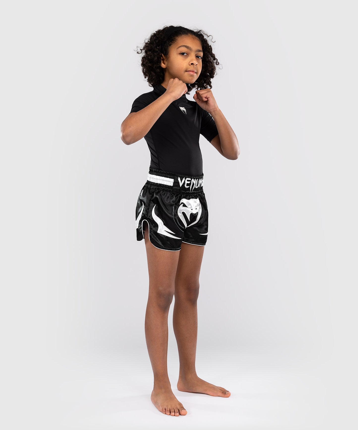 Venum Inferno Kids Thai Shorts - Black