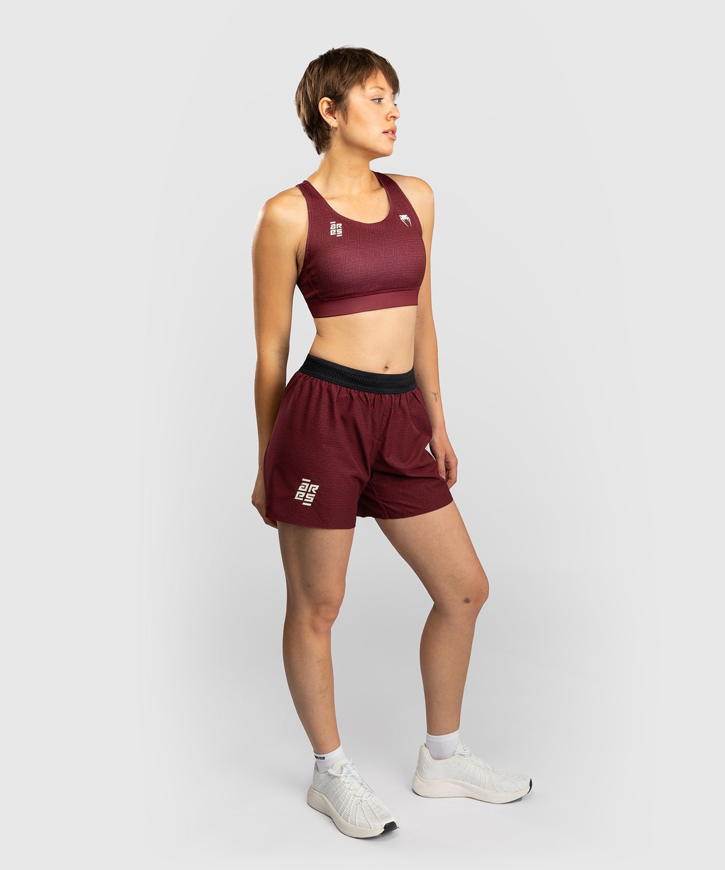 Venum x Ares Damen Trainingsshorts - Burgunder