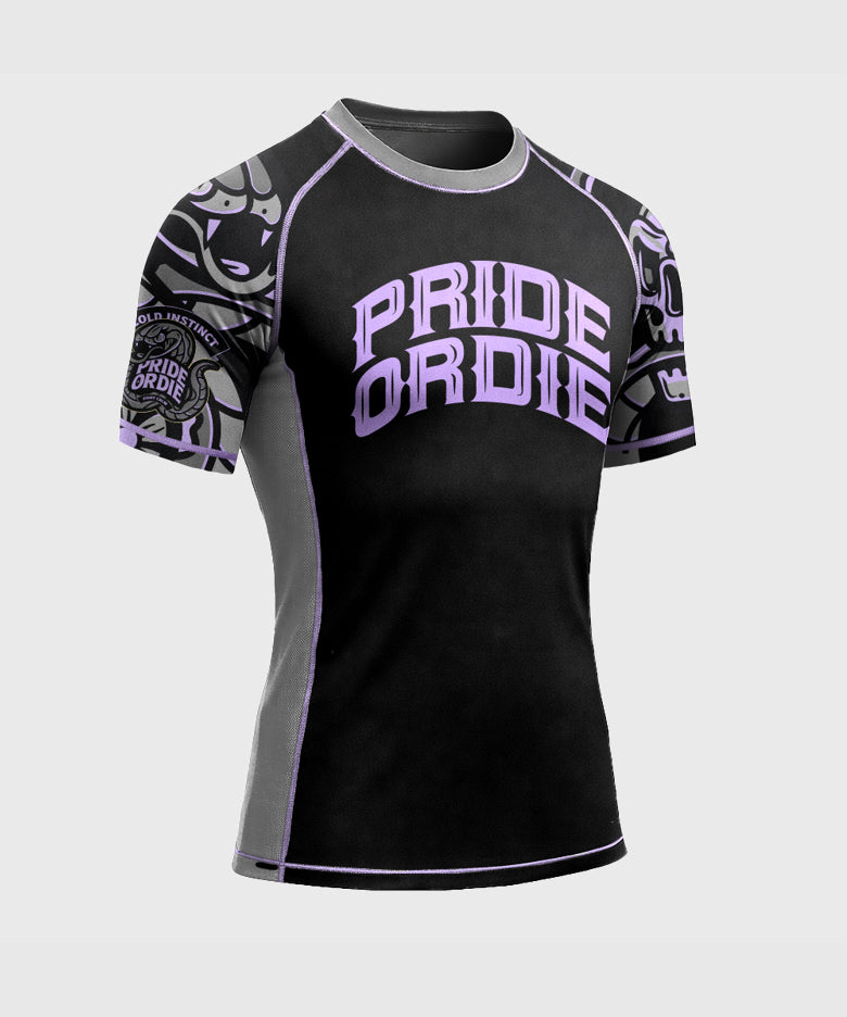 Pride Or Die Cold Instinct Short-Sleeve Rashguard - Grey