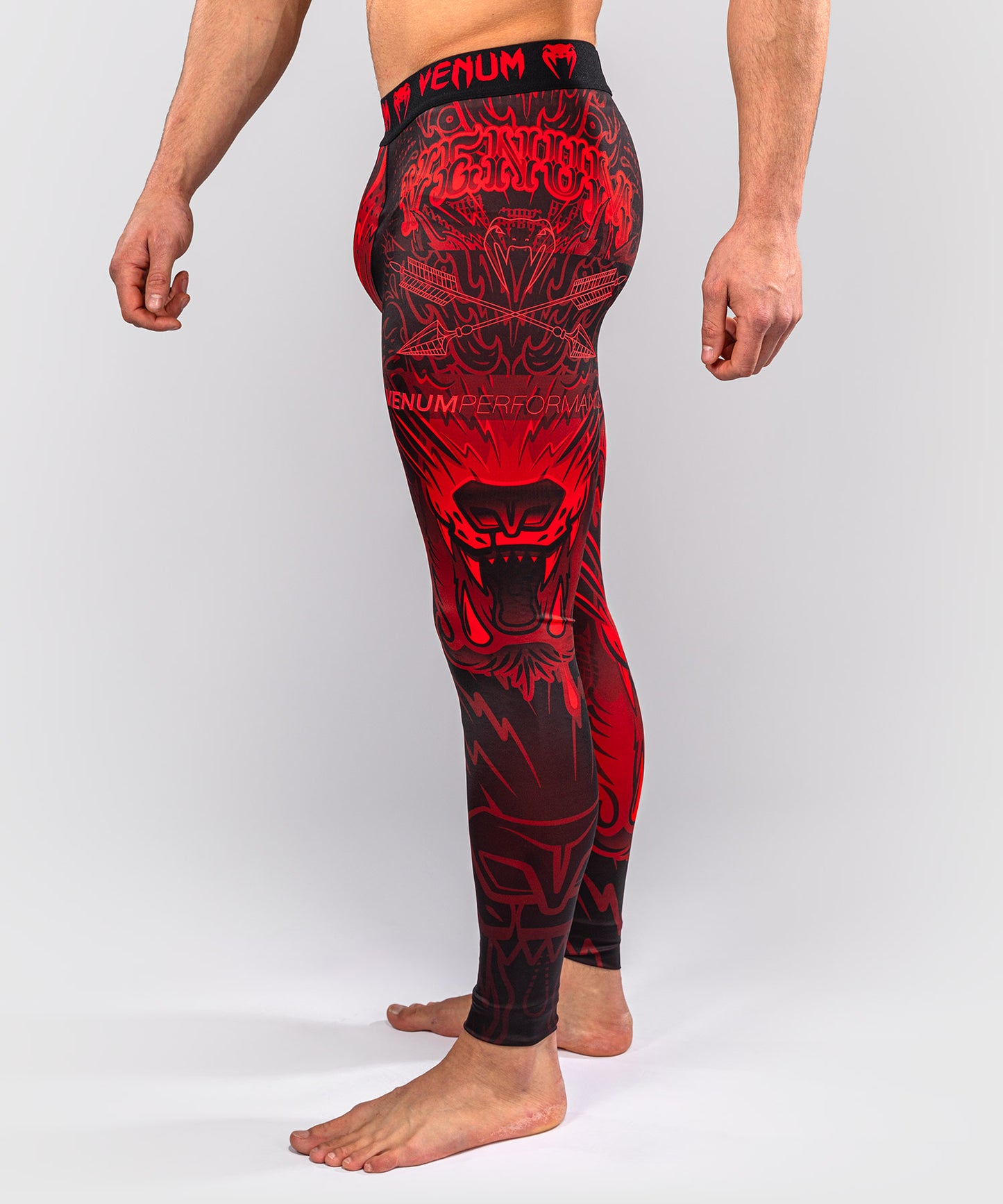 Venum Wolf Atak Spats – Negro/Rojo