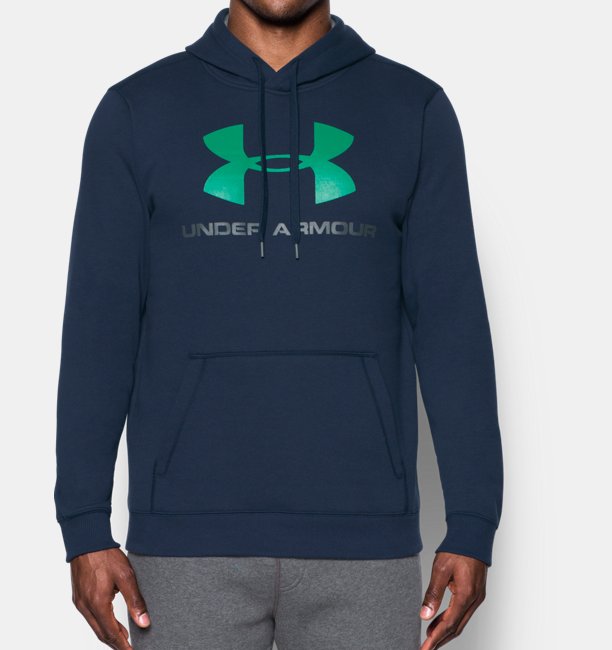 Sweat Under Armour Rival Fitted Graphic - Bleu Marine