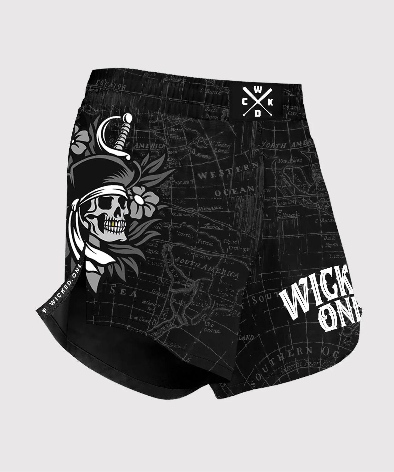 Wicked One Element Hacker Fight Shorts - Black