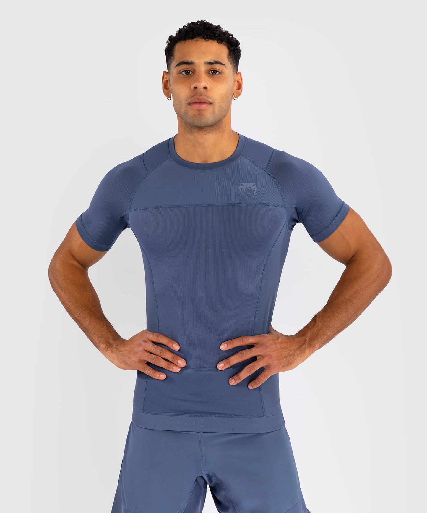 Venum G-Fit Air Herren Kurzarm Rashguard - Nebelblau