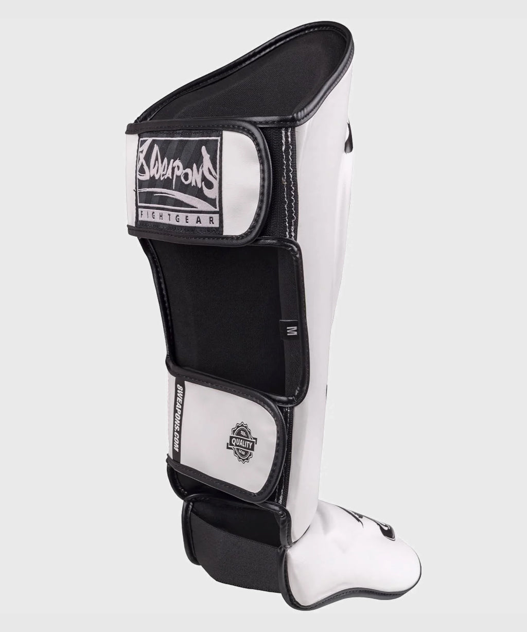 8 Weapons Unlimited 2.0 Shin Guards - White/Black