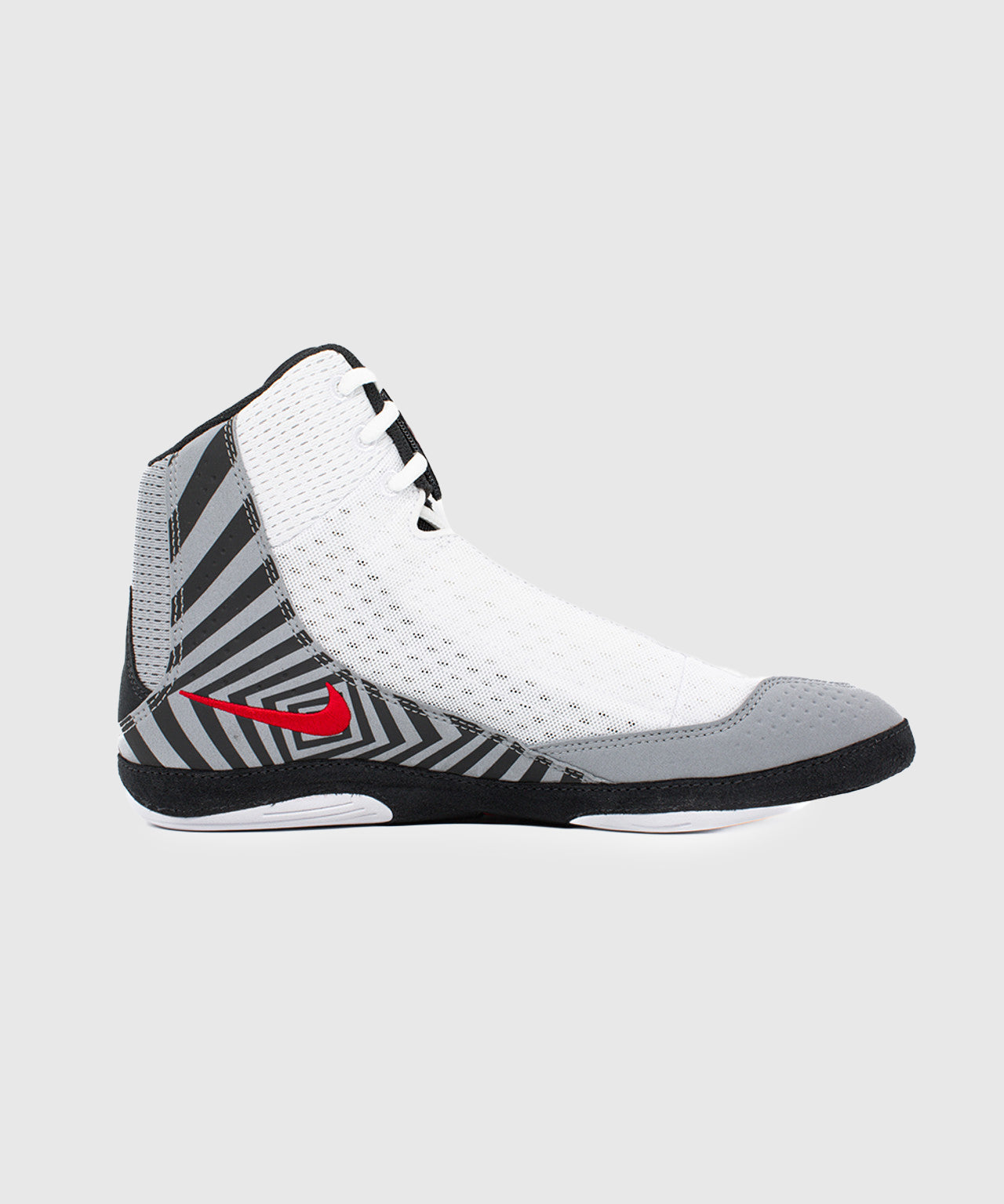 Nike Inflict 4 Se Wrestling Shoes - White/Grey/Red