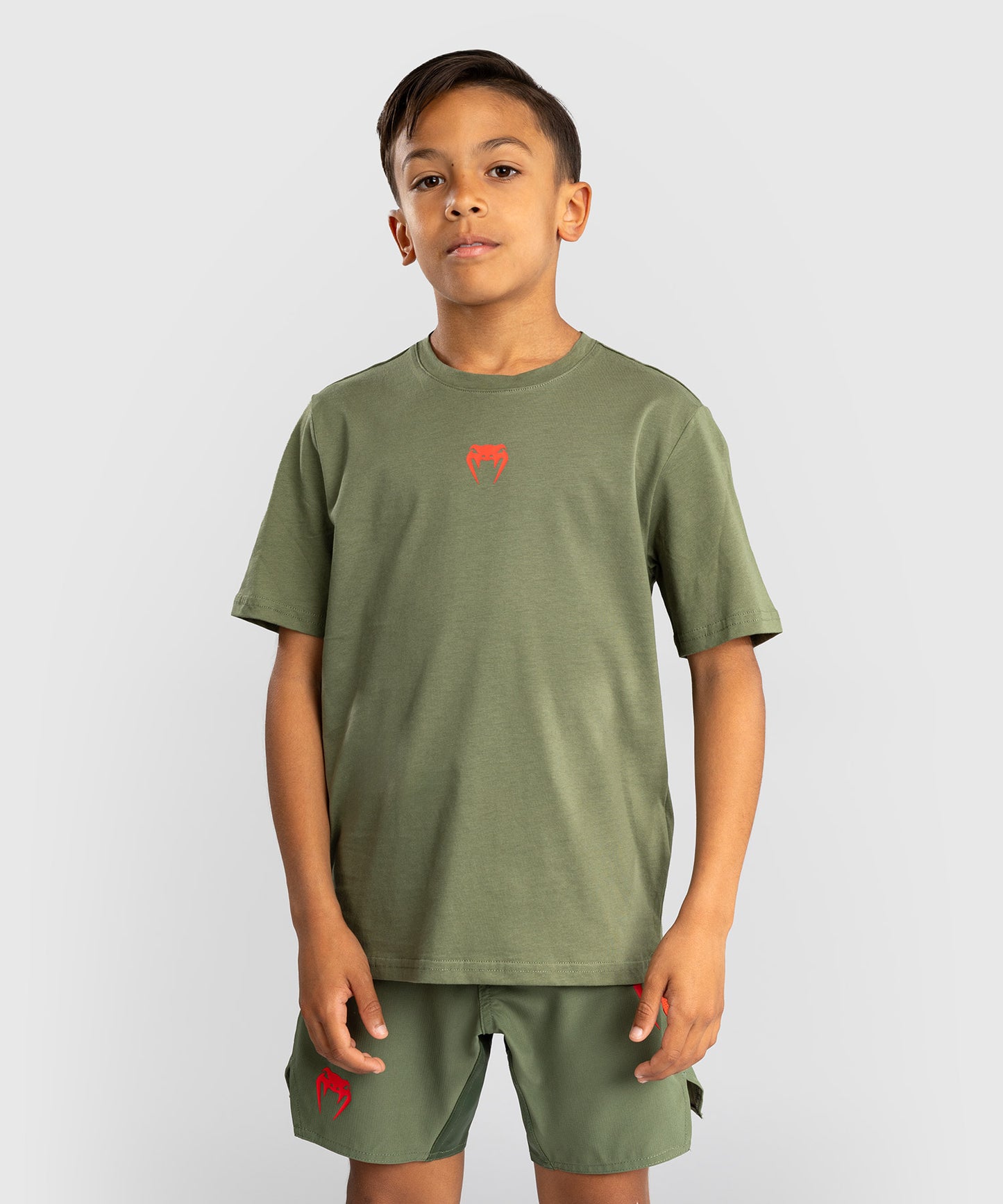 T-shirt pour Enfants Venum Contender - Vert militaire/Orange