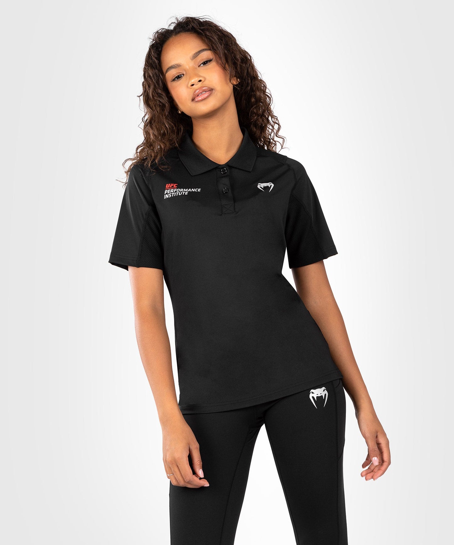 Women's UFC performance polo Venum Performance Institute 2.0 - black/red