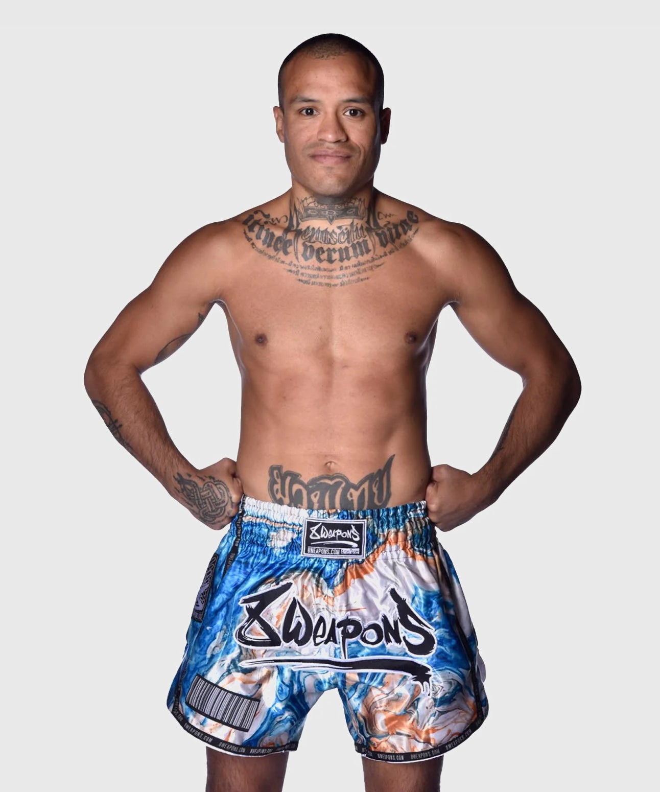 8 Weapons Vivo Vertigo Muay Thai Shorts - Blau