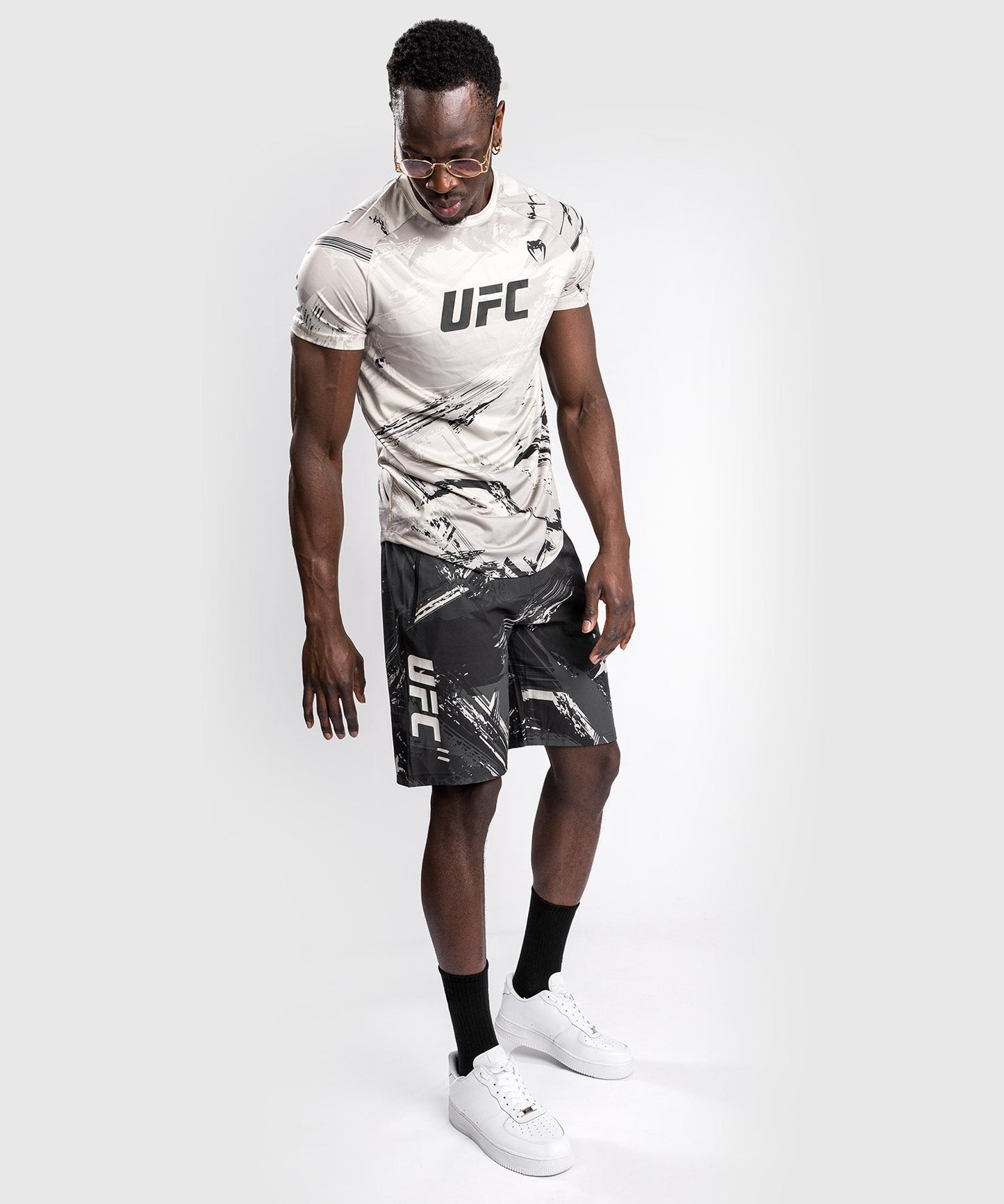Venum Authentic Fight Week 2.0 UFC Training Shorts - Black/Sand