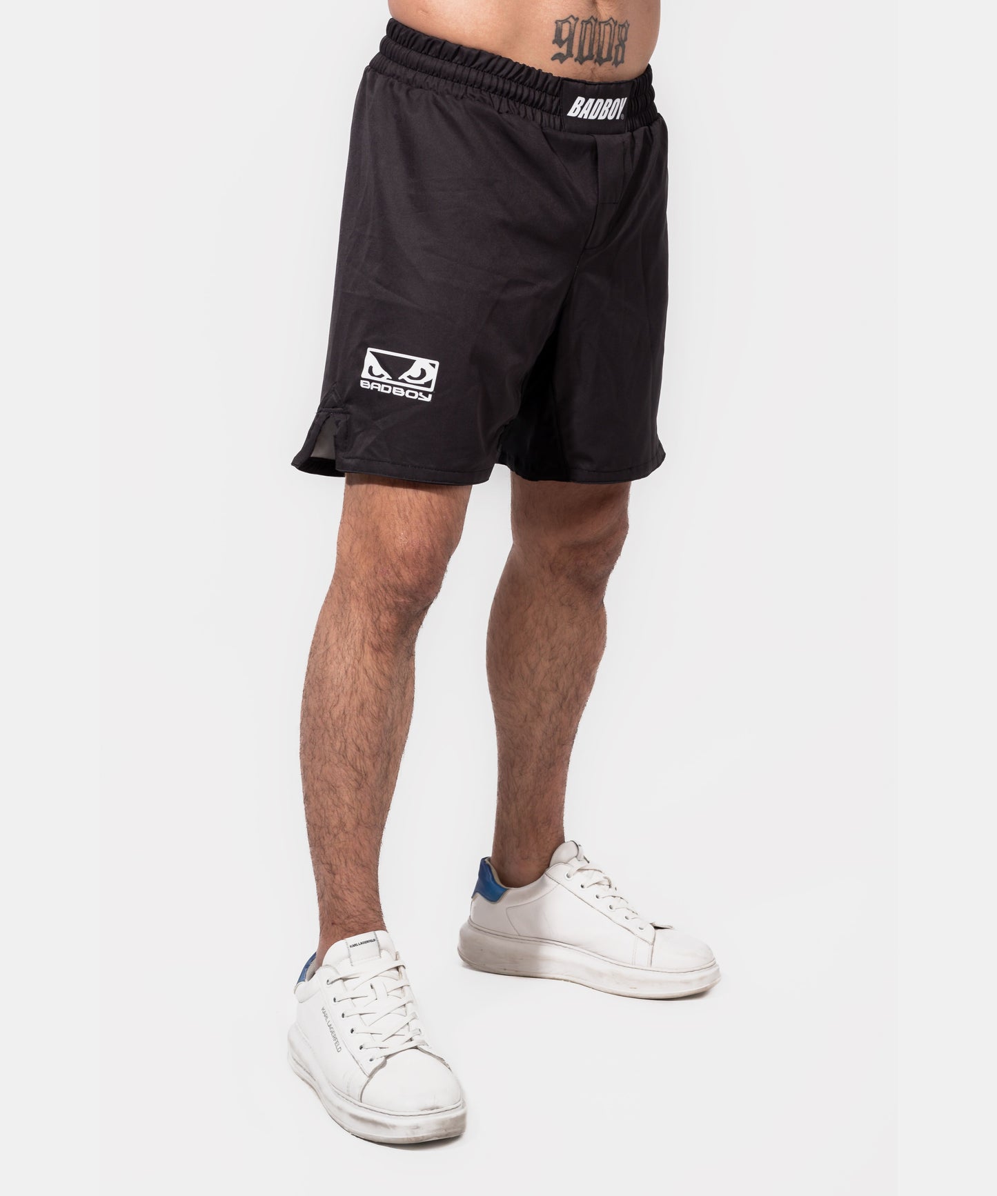 Bad Boy Logo Classic Pantalones de MMA - Negro/Blanco