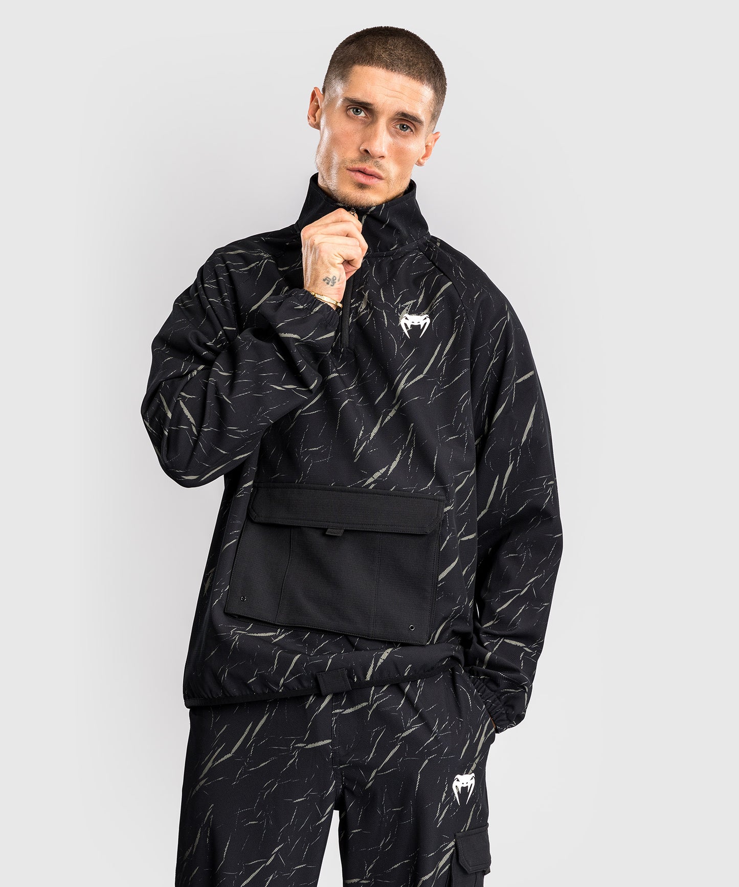 Venum Trooper Chaqueta de Chándal Para Hombre - Negro/Arena Piedra