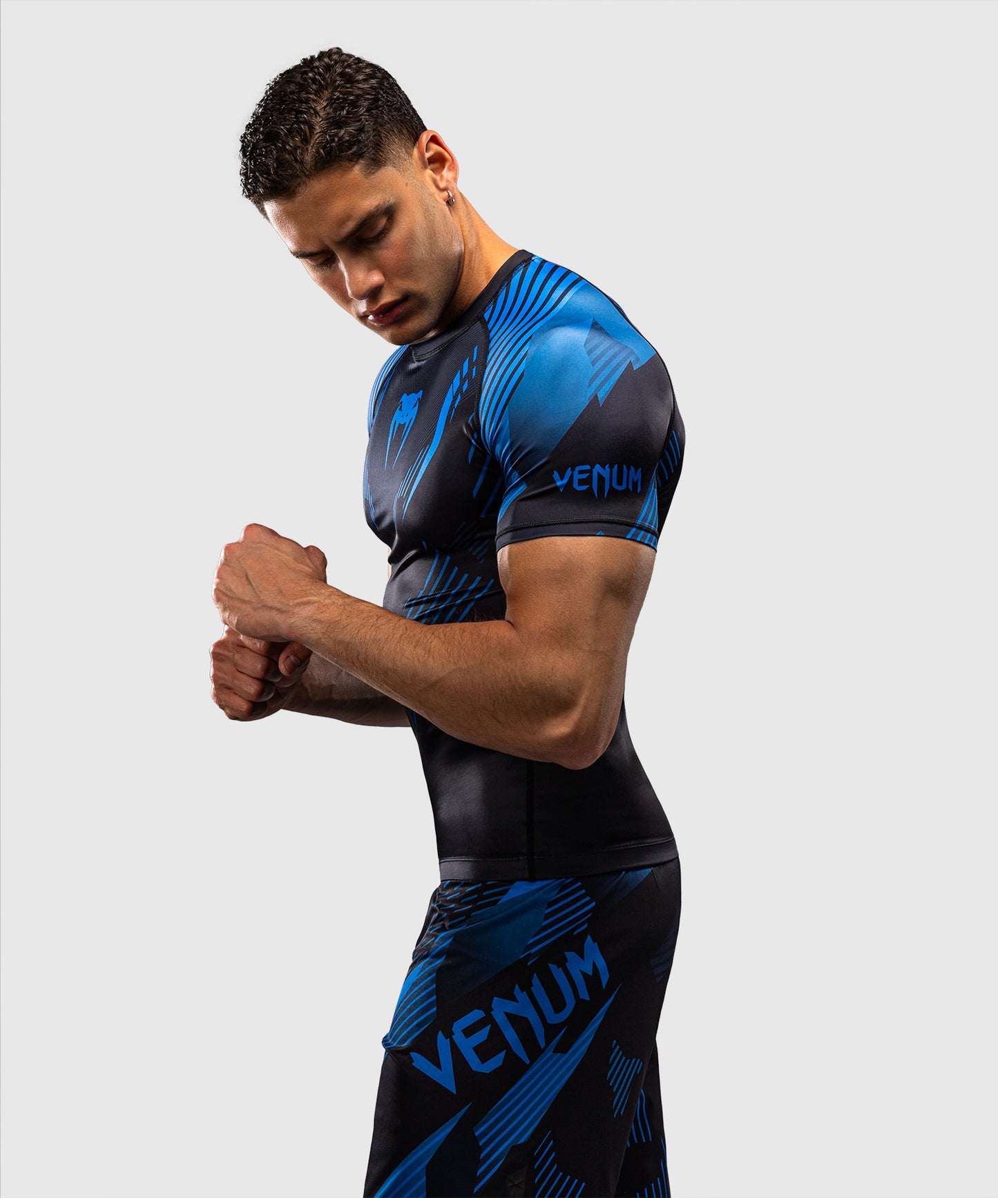 Venum No-Gi 6.0 Short Sleeve Rashguard - Black/Blue