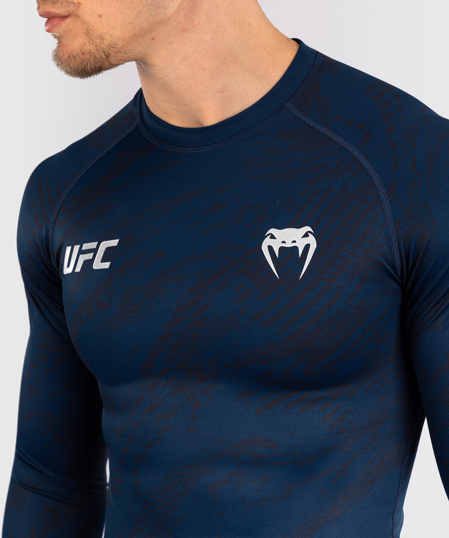 UFC Fusion by Venum Fight Week Rashguard a maniche Longhe Performance - Blu oceanico