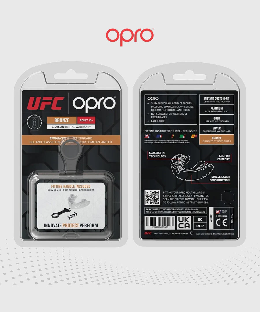 Opro UFC Tiefschutz – Weiß/Bronze