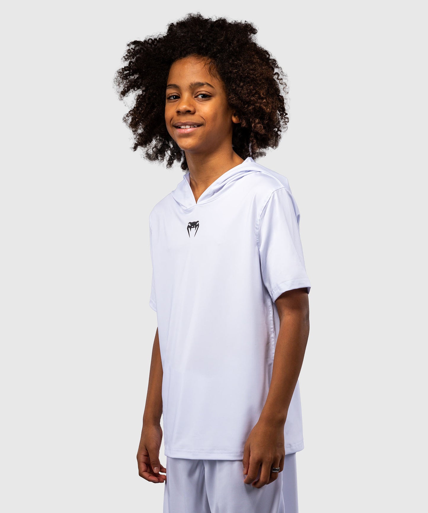 Sweat à capuche à manches courtes Dry Tech pour Enfants Venum Elite - Blanc