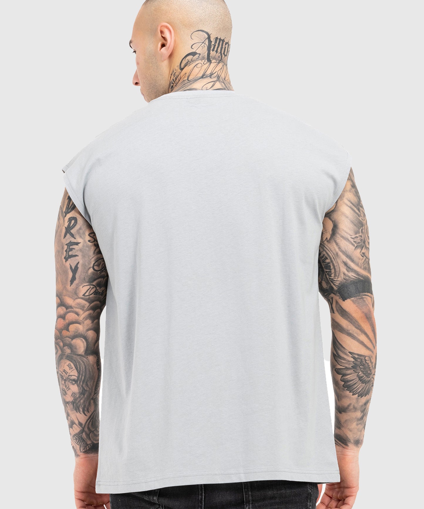 T-Shirt Sans Manches Tapout Skull - Gris/Noir/Rouge