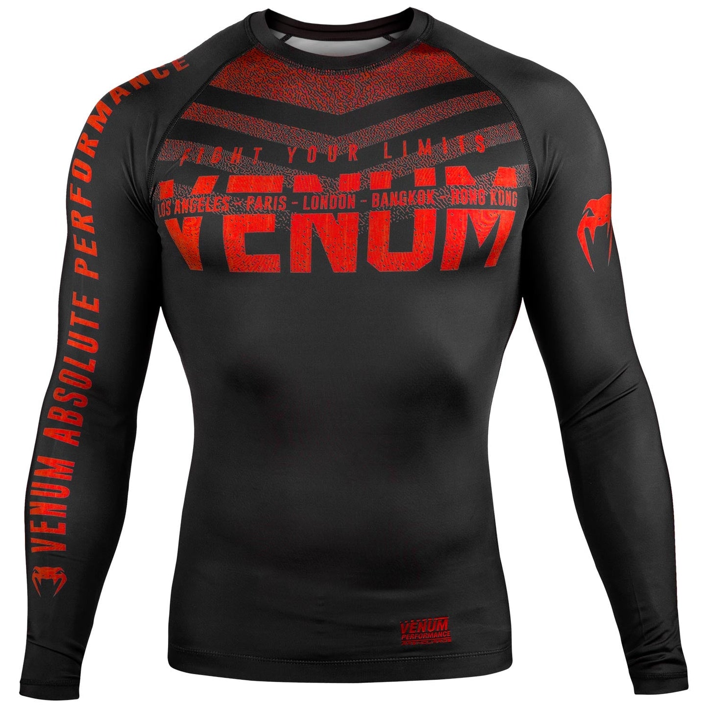 Venum Signature Rashguard - Long Sleeve - Black/Red