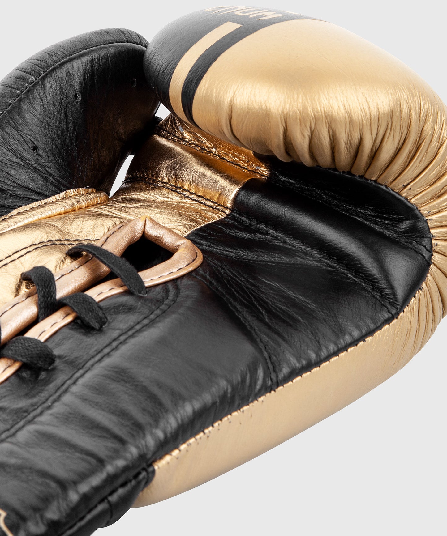Venum Shield Pro Boxing Gloves with Laces - Black/Gold