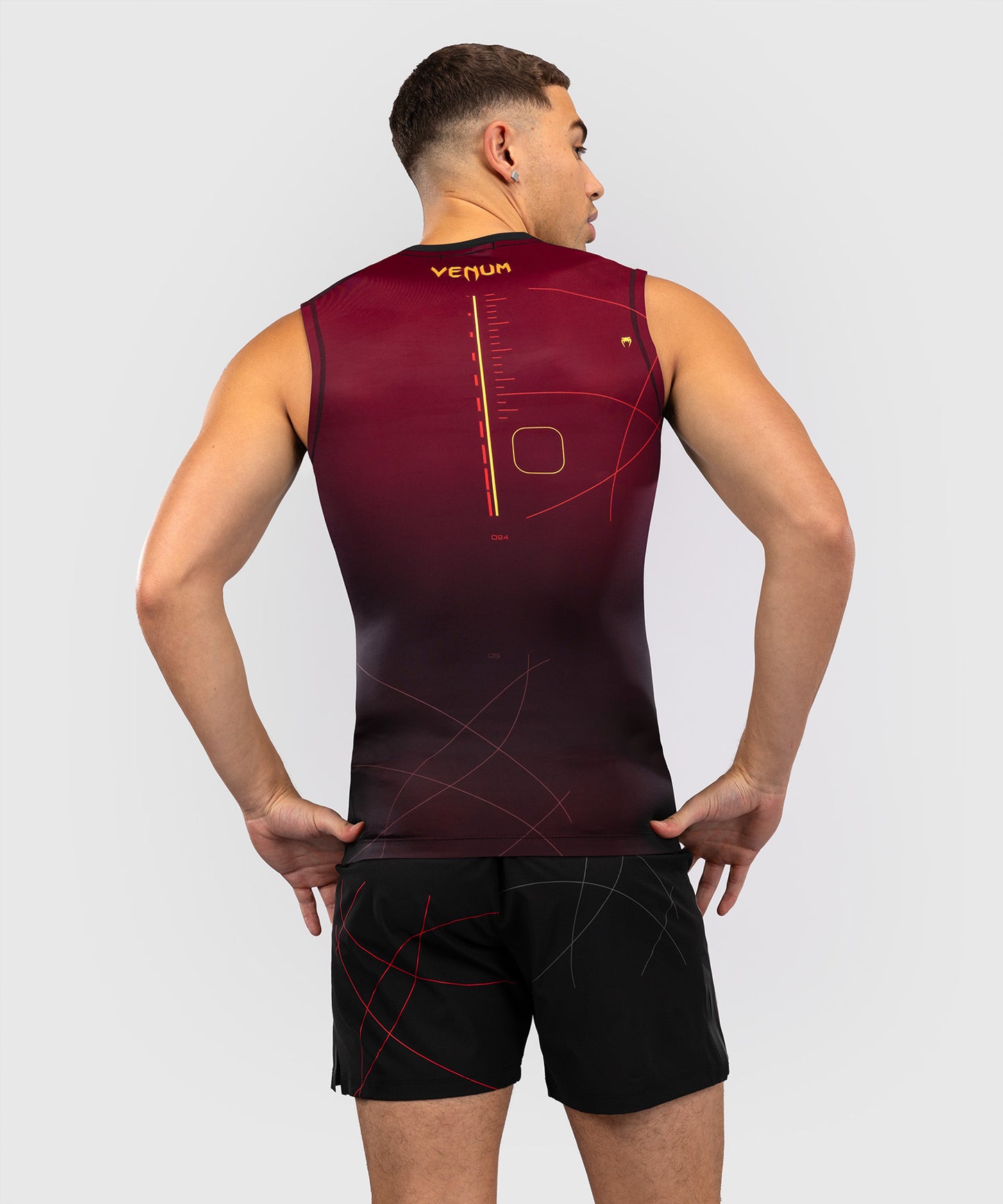 Venum Tactical XT Sleeveless Rashguard - Black/Burgundy/Gold