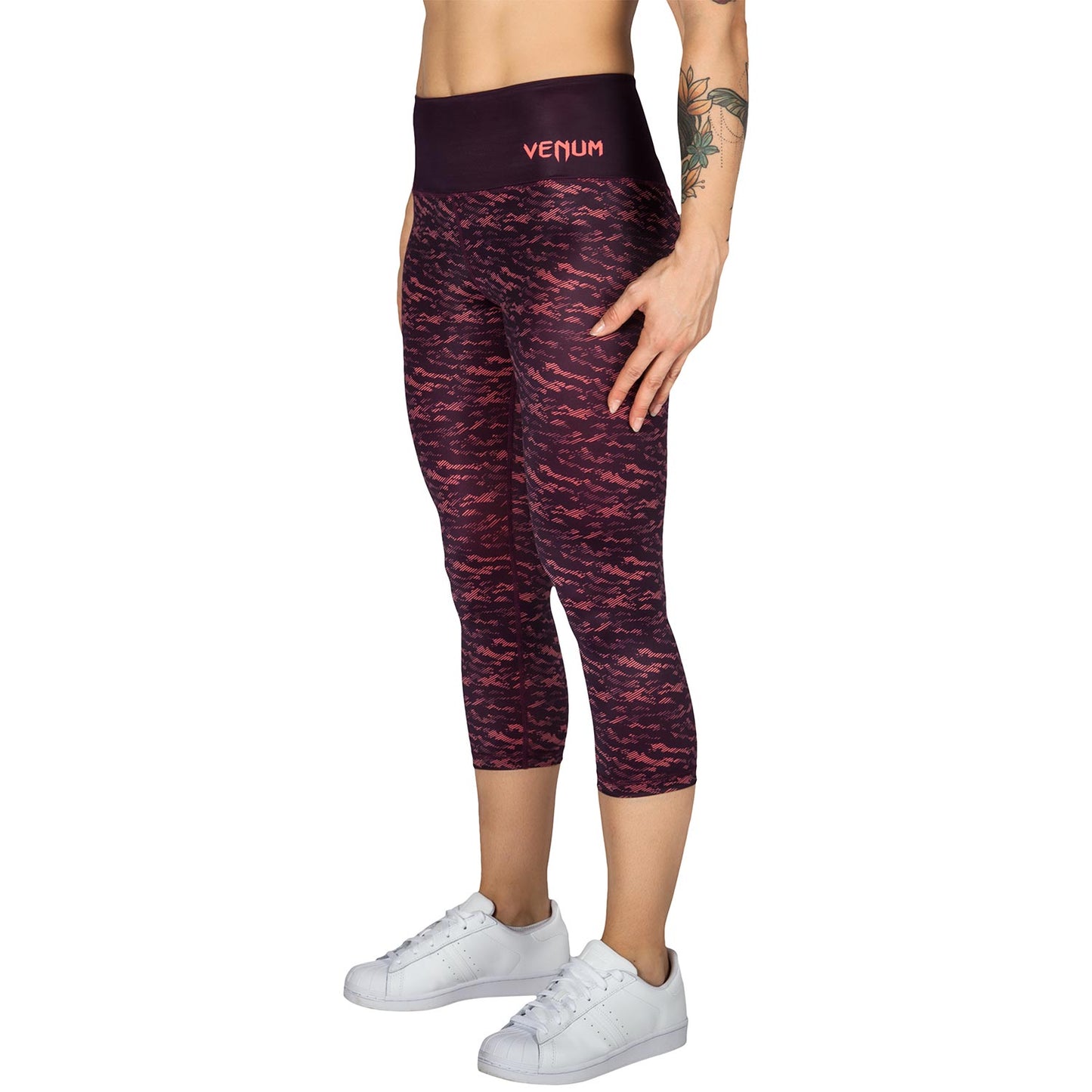 Venum Camoline Cropped Leggings - Schwarz/Koralle