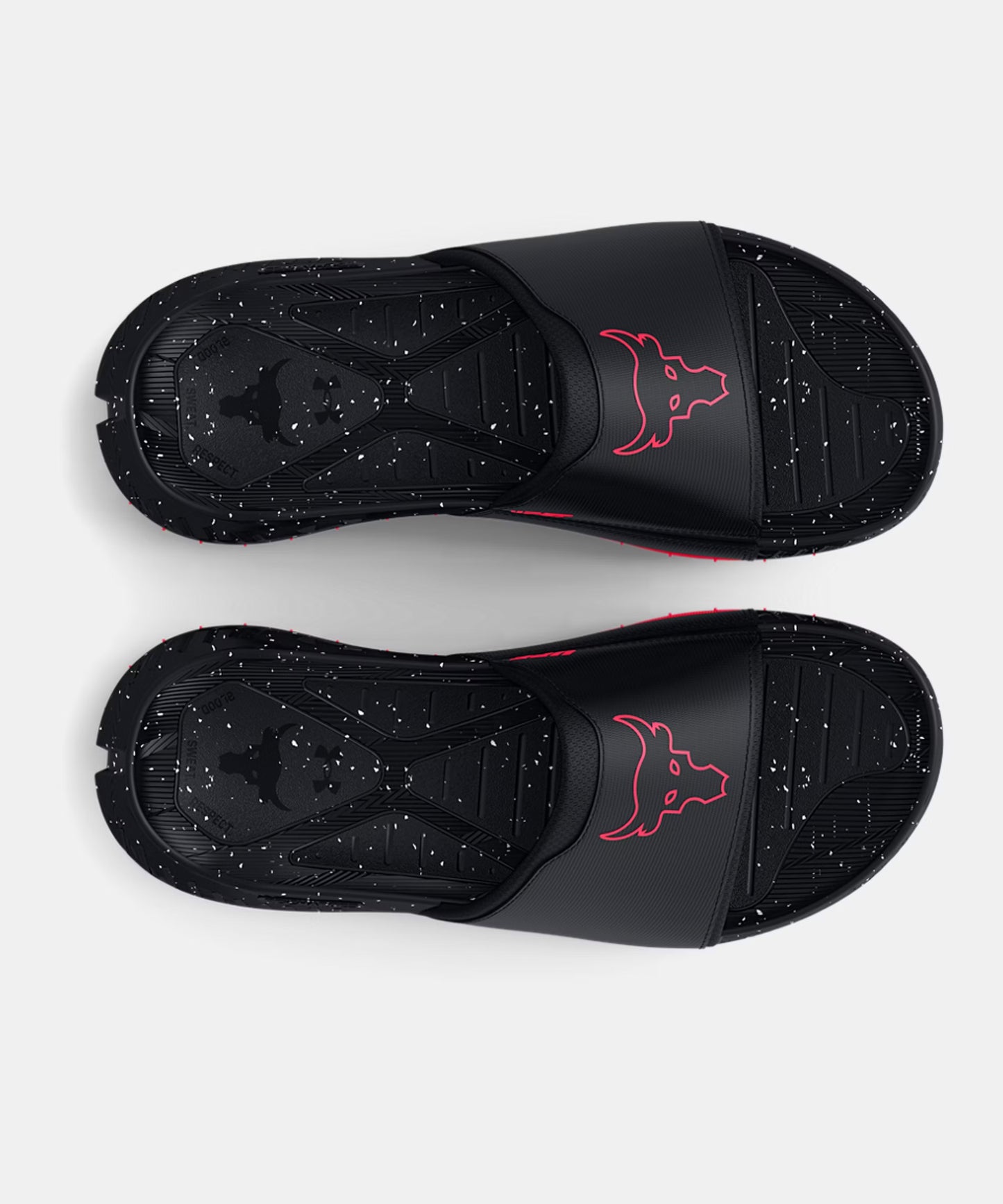 Under Armour Project Rock 3 UFC Badelatschen - Schwarz/Rot