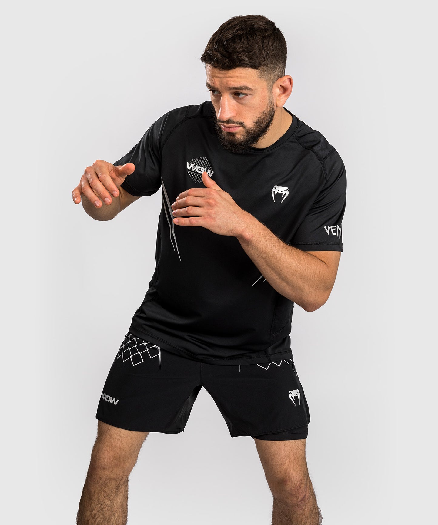 Venum x WOW FC Dry-Tech T-Shirt - Schwarz/Grau