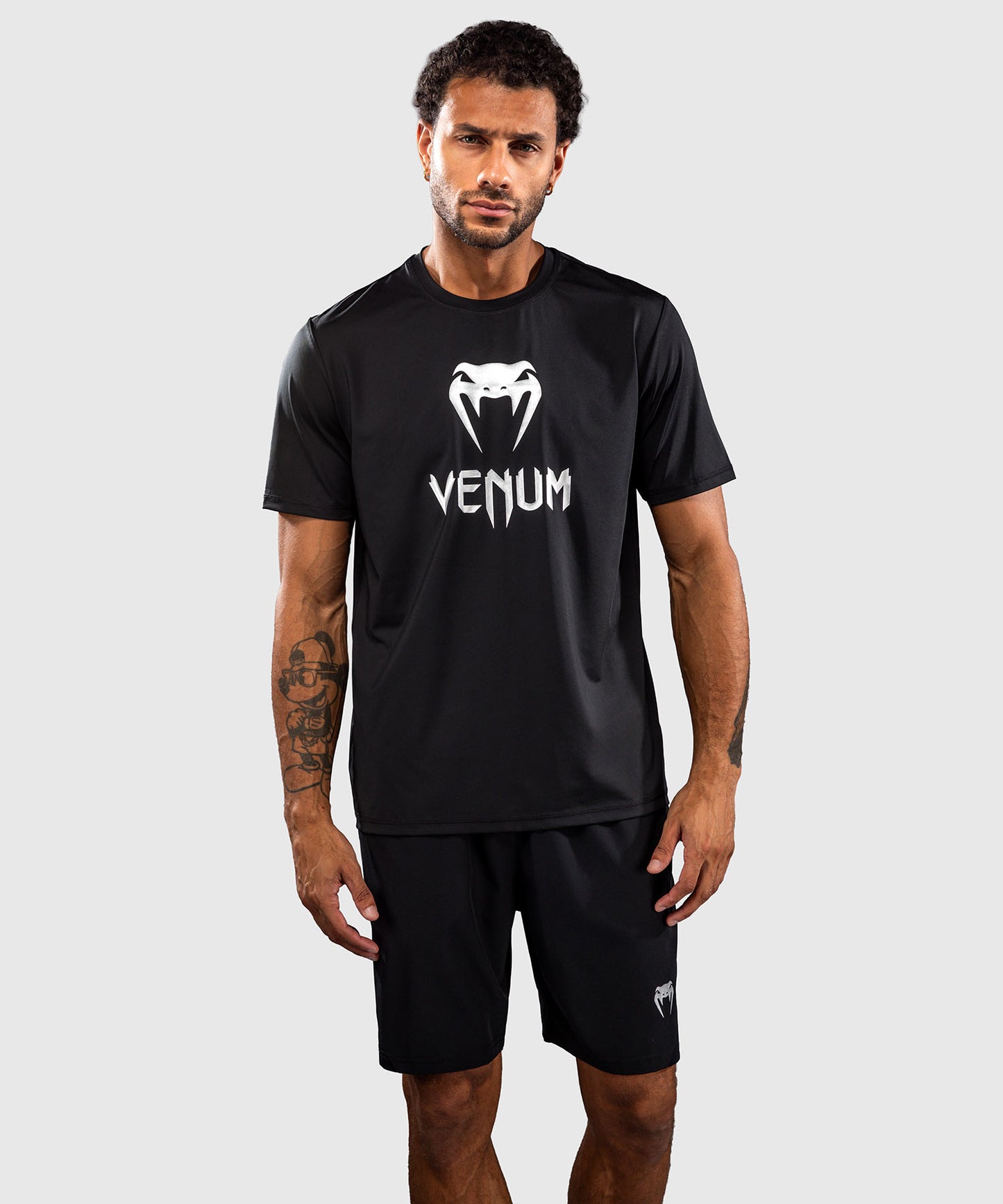 Venum Classic Dry Tech T-Shirt - Schwarz/Silber